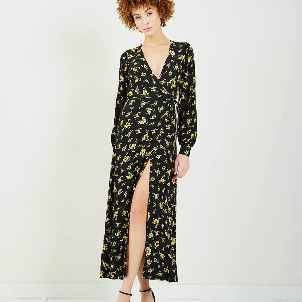 GANNI Floral Wrap Dress - US 2
